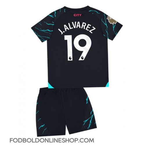 Manchester City Julian Alvarez #19 Tredje trøje Børn 2023-24 Kortærmet (+ Korte bukser)